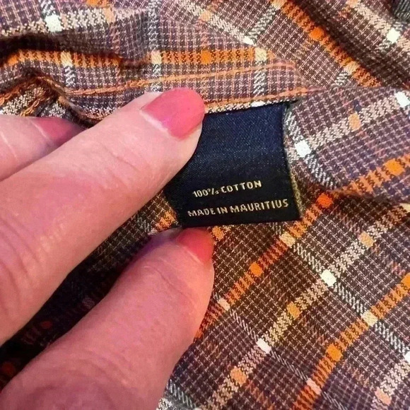 Cremieux Premium Denim men’s Large long sleeve button down shirt, plaid - Picture 5 of 6